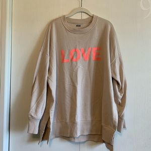 Aerie “Love” Crewneck Sweater
